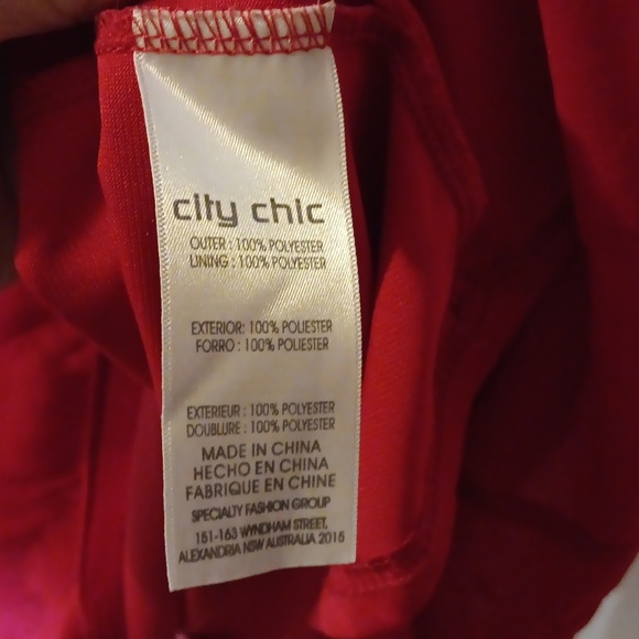 City Chic Vibrant Red Dress - S (16) - Picture 8 of 8